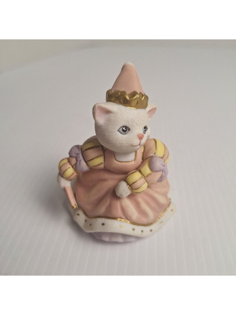 B SHACKMAN SCHMID KITTY CUCUMBER 1994 "PRISCILLA" PINK BALLGOWN GOLD FIGURINE